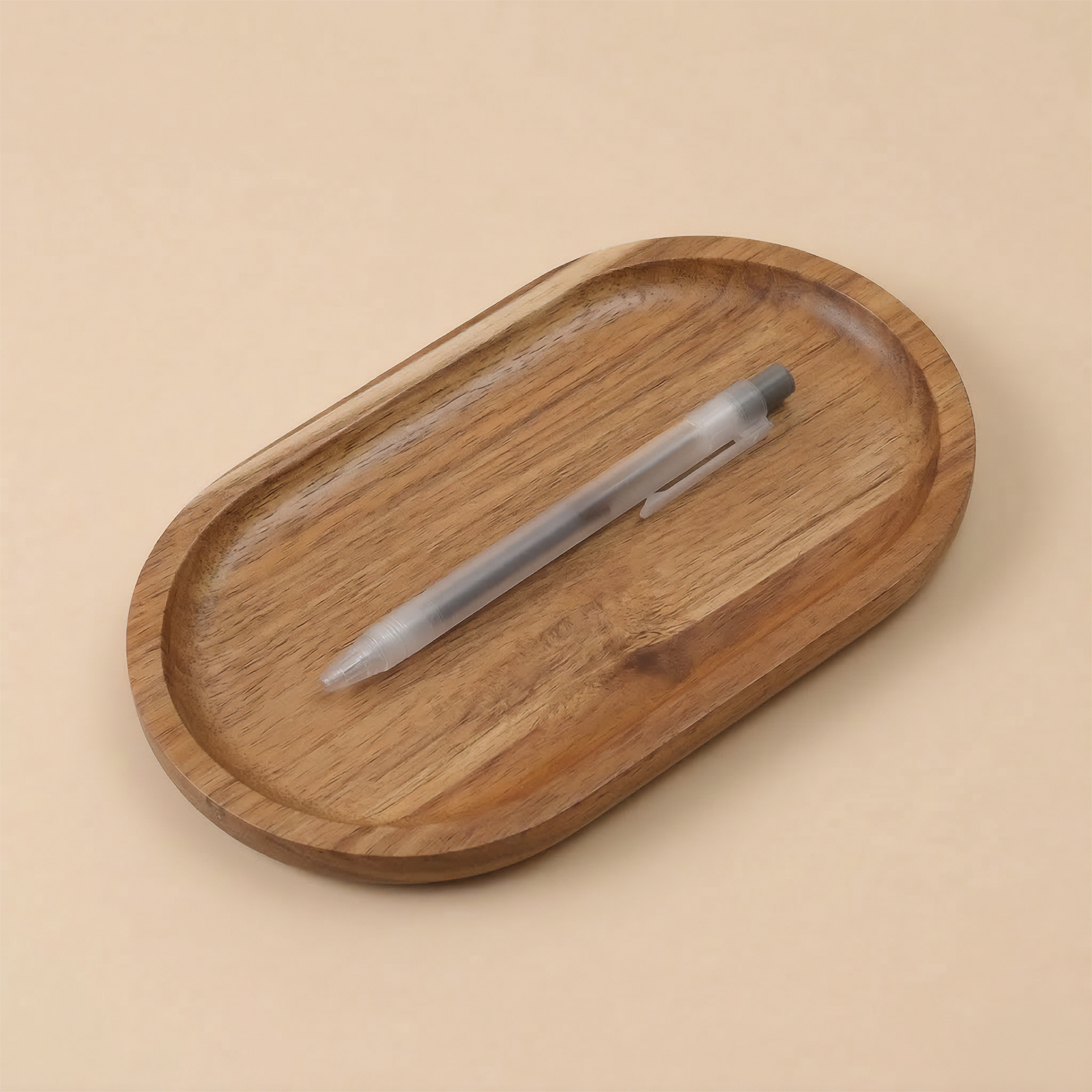 Solid Wood Desktop Organizer Tray - Walnut, Beech & Acacia