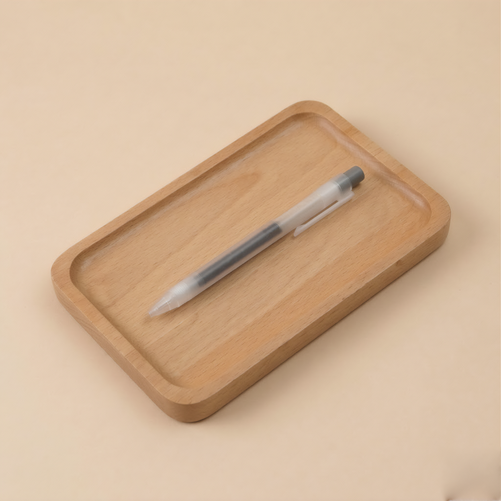 Solid Wood Desktop Organizer Tray - Walnut, Beech & Acacia