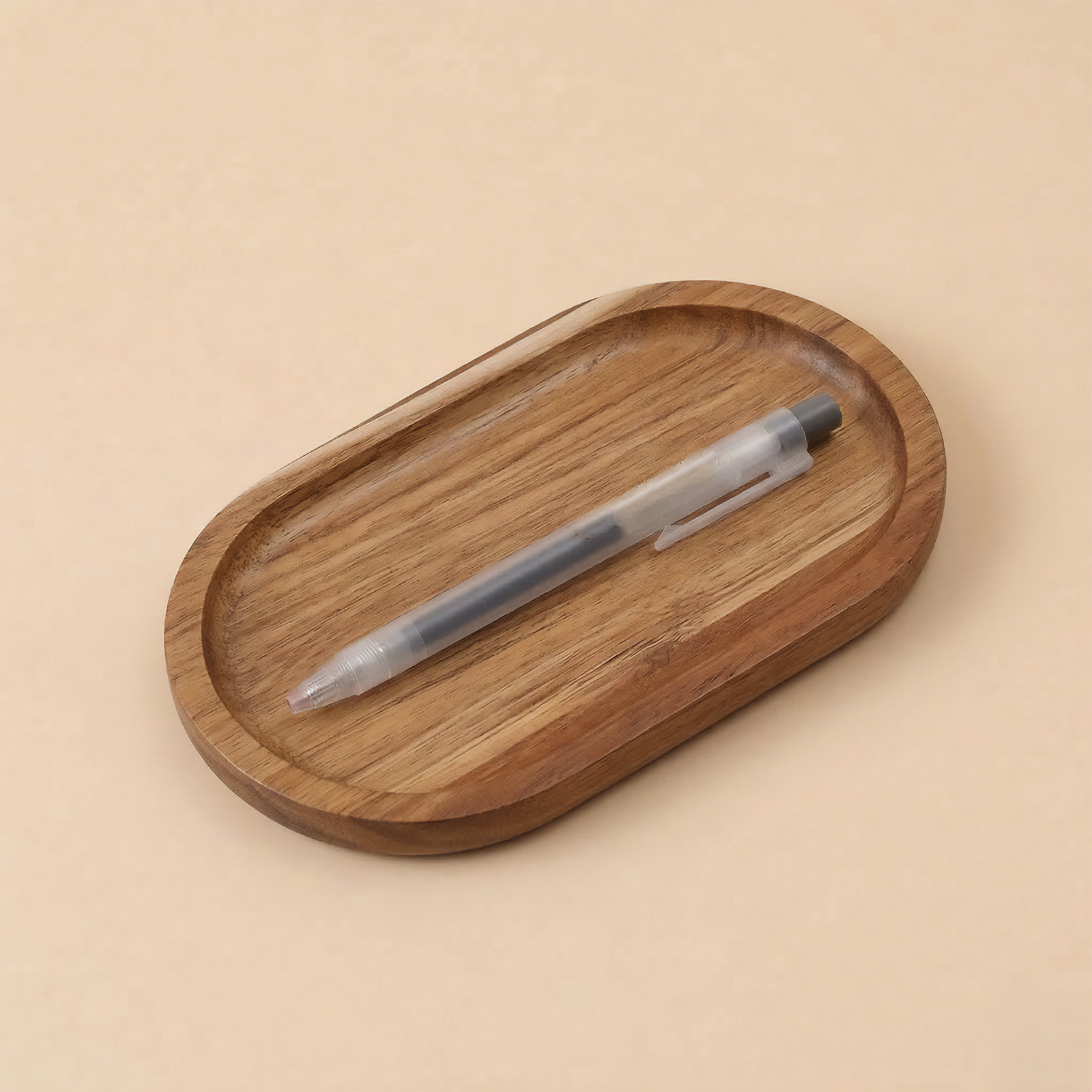 Solid Wood Desktop Organizer Tray - Walnut, Beech & Acacia
