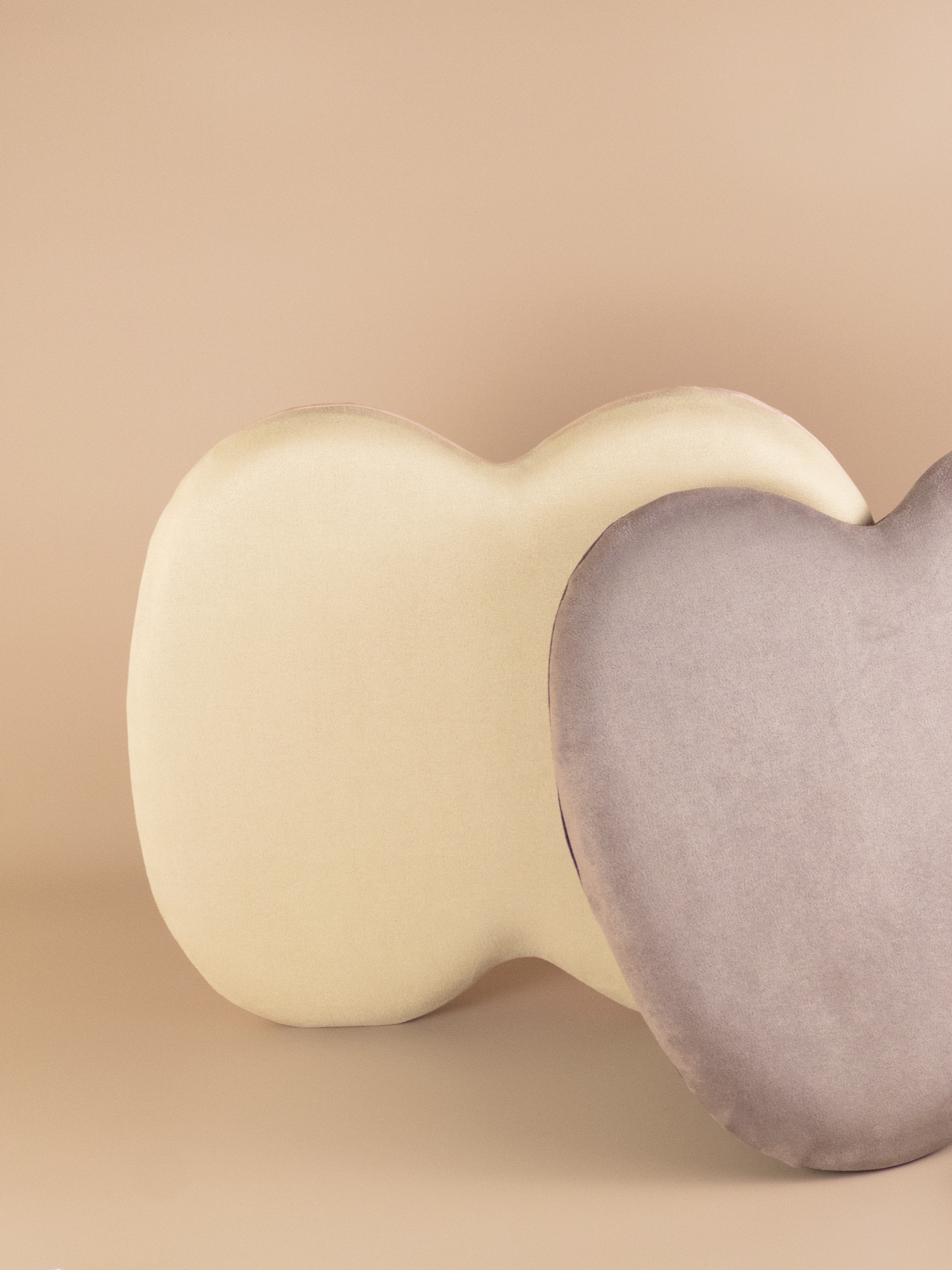 Close-up of the cushion’s underside showing the soft fleece non-slip surface that keeps it stable on the chair.