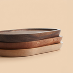 Solid Wood Desktop Organizer Tray - Walnut, Beech & Acacia
