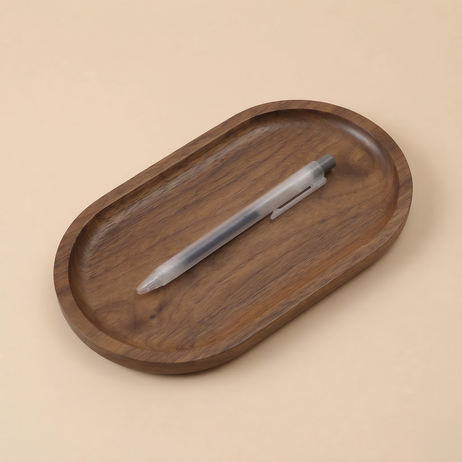 Solid Wood Desktop Organizer Tray - Walnut, Beech & Acacia