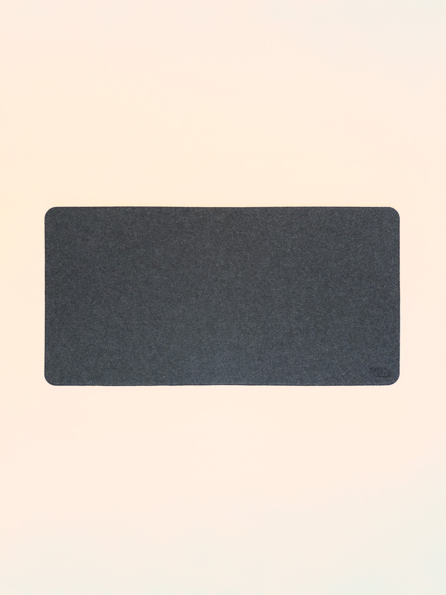 Minimalist light grey felt and cork desk mat 80x40cm, perfect for mouse tracking and home office setup